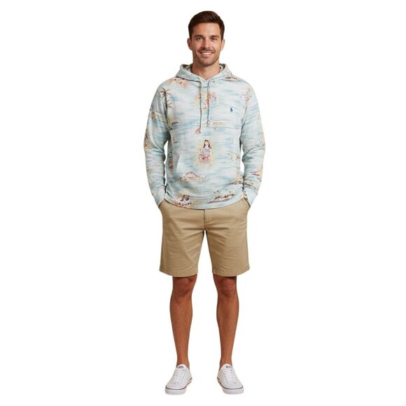 Polo Ralph Lauren Hawaiian Hula Girl Polo Bear Tropical Hoodie Size L - Picture 1 of 9